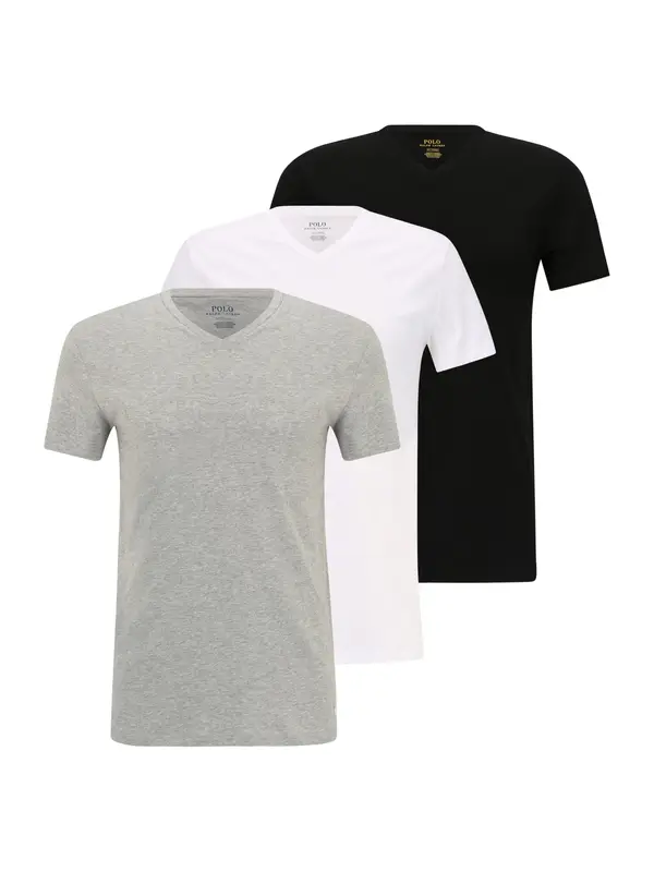Polo Ralph Lauren Polo Ralph Lauren Spodnja majica  siva / črna / bela
