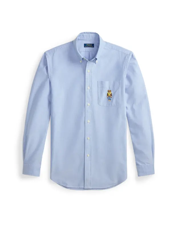 Polo Ralph Lauren Polo Ralph Lauren Srajca 'CLASSIC'  svetlo modra / rjava / brokat / rumena