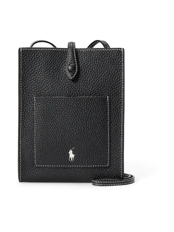 Polo Ralph Lauren Polo Ralph Lauren Torba za čez ramo 'PLY'  črna / bela