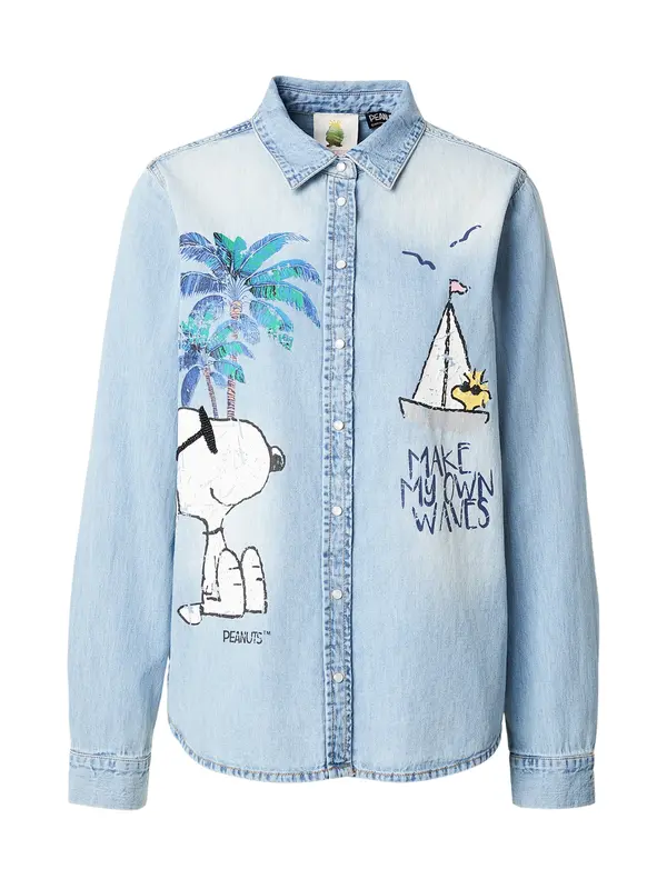 PRINCESS GOES HOLLYWOOD PRINCESS GOES HOLLYWOOD Bluza 'Snoopy'  modra / voda / moder denim / bela