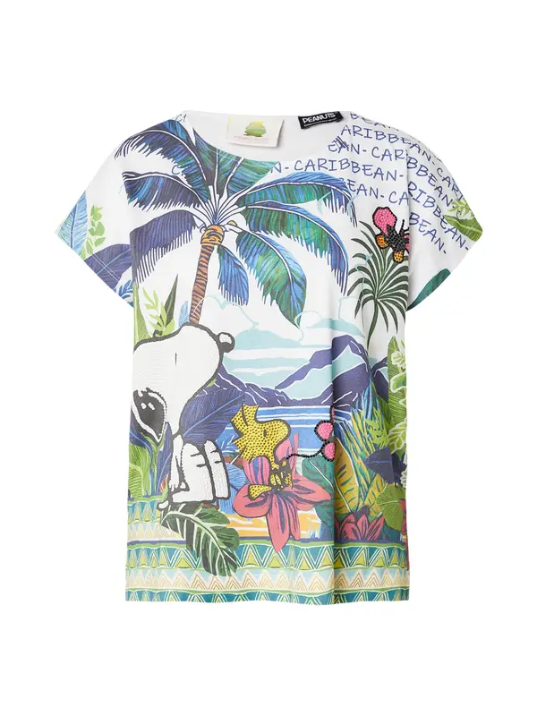 PRINCESS GOES HOLLYWOOD PRINCESS GOES HOLLYWOOD Majica 'SNOOPY Caribbean'  mornarska / zelena / eozin / bela