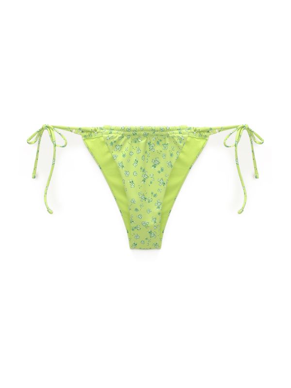 Pull&Bear Pull&Bear Bikini hlačke  zelena / jabolko / bela