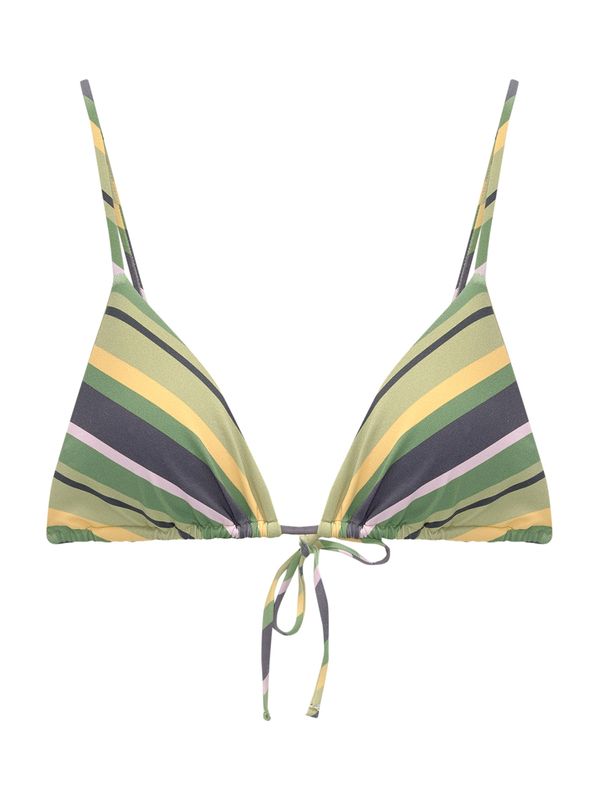 Pull&Bear Pull&Bear Bikini zgornji del 'PACIFIC'  golobje modra / rumena / zelena / majnica