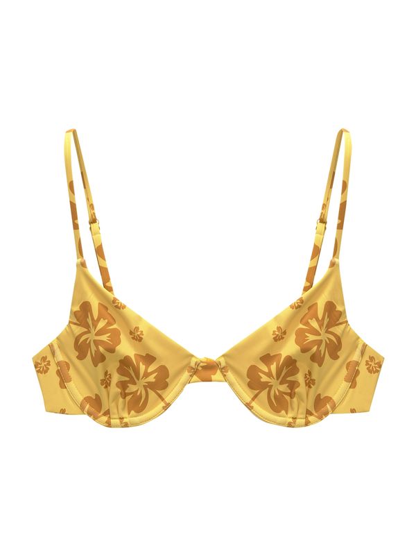 Pull&Bear Pull&Bear Bikini zgornji del  temno rumena / pegasto rumena