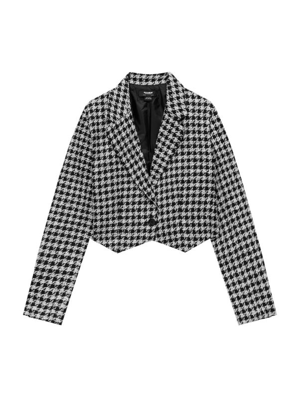 Pull&Bear Pull&Bear Blazer  črna / bela