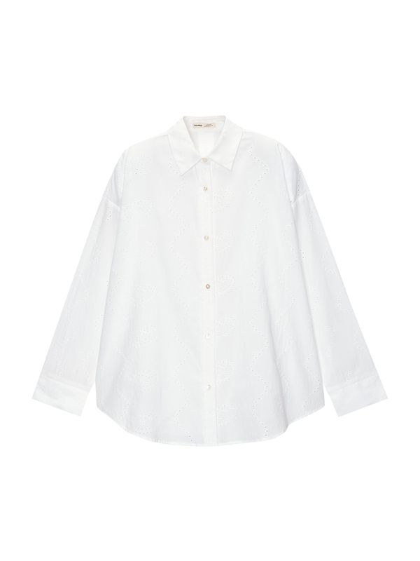 Pull&Bear Pull&Bear Bluza  bela