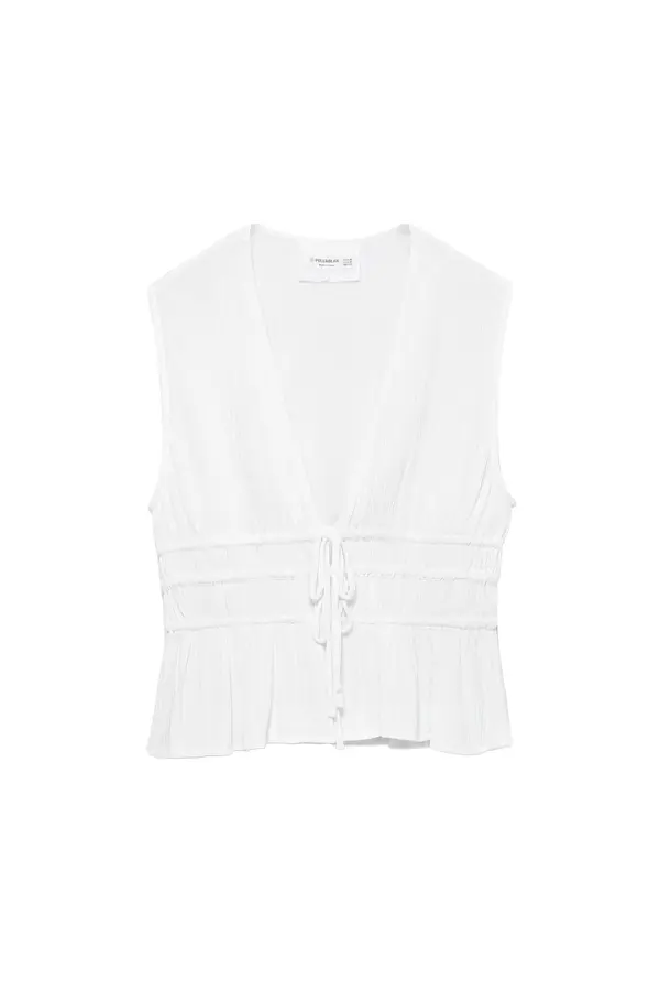 Pull&Bear Pull&Bear Bluza  bela