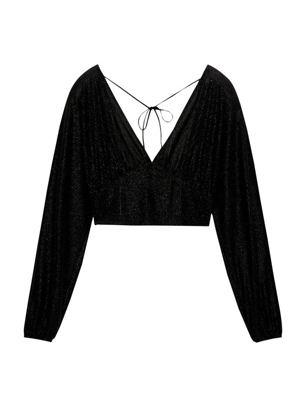 Pull&Bear Pull&Bear Bluza  črna