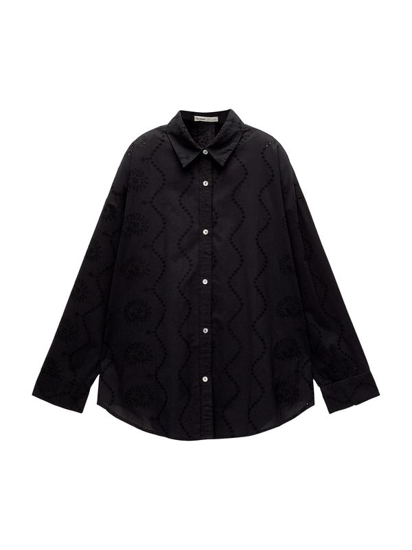 Pull&Bear Pull&Bear Bluza  črna