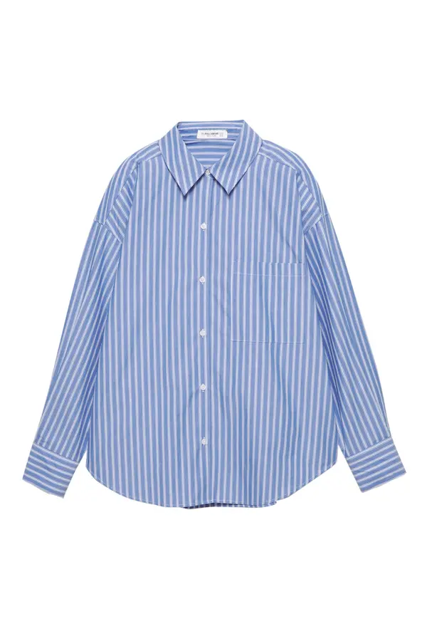 Pull&Bear Pull&Bear Bluza  kobalt modra / bela