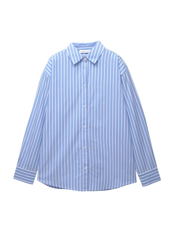 Pull&Bear Pull&Bear Bluza  moder denim / bela