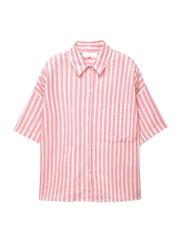 Pull&Bear Pull&Bear Bluza  roza / off-bela