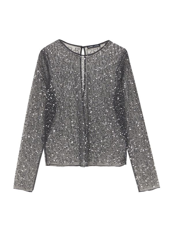 Pull&Bear Pull&Bear Bluza  temno siva