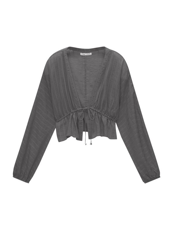 Pull&Bear Pull&Bear Bluza  temno siva