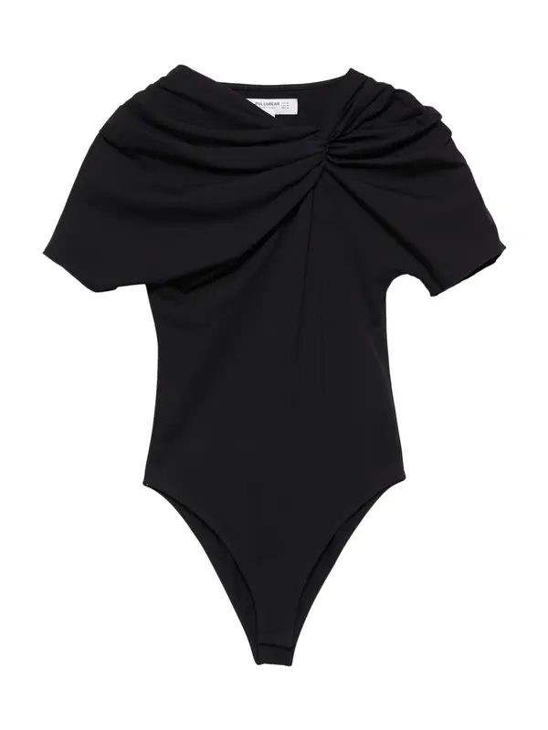 Pull&Bear Pull&Bear Bodi majica  črna
