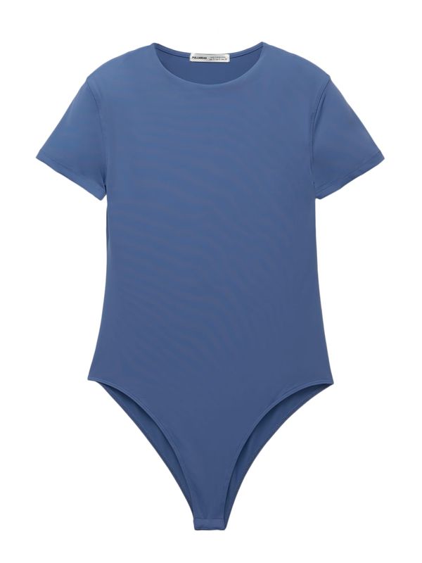 Pull&Bear Pull&Bear Bodi majica  kraljevo modra