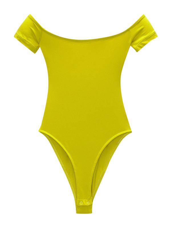 Pull&Bear Pull&Bear Bodi majica  limeta