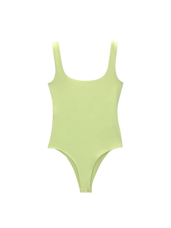 Pull&Bear Pull&Bear Bodi majica  pastelno zelena