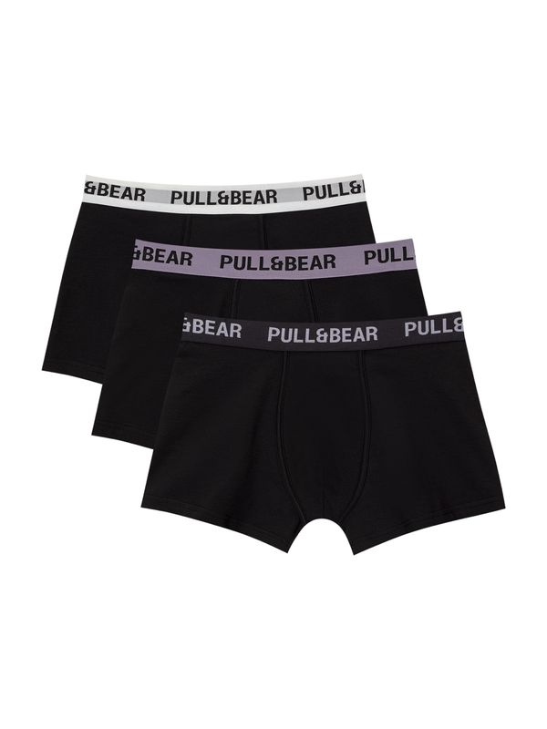 Pull&Bear Pull&Bear Boksarice  svetlo siva / temno siva / črna / off-bela