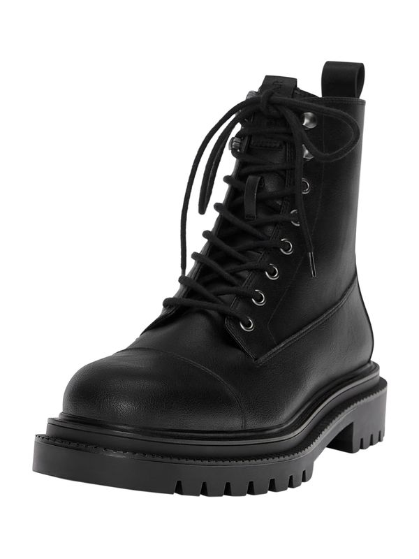 Pull&Bear Pull&Bear Gležnarji z vezalkami  črna