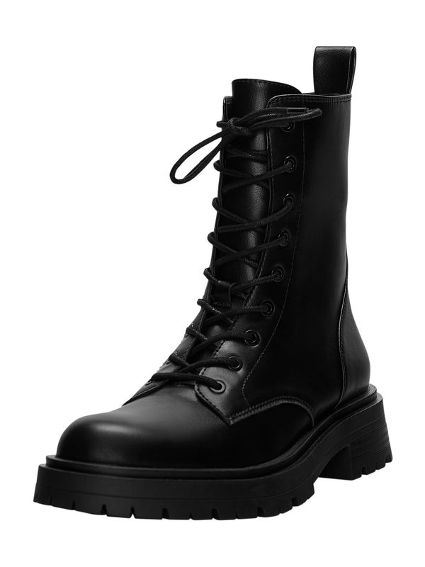 Pull&Bear Pull&Bear Gležnarji z vezalkami  črna