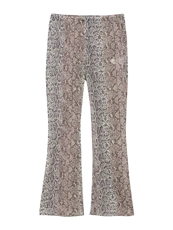 Pull&Bear Pull&Bear Hlače  bež / temno siva / bela