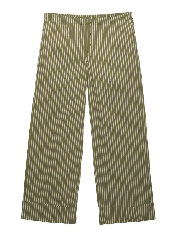 Pull&Bear Pull&Bear Hlače  oliva / off-bela