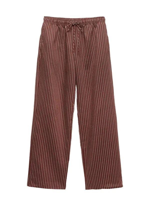 Pull&Bear Pull&Bear Hlače  rjasto rdeča / bela