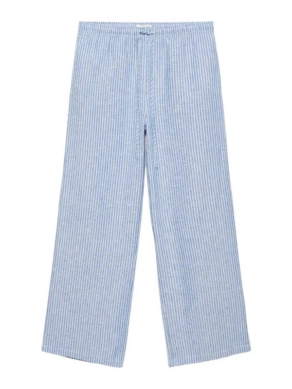 Pull&Bear Pull&Bear Hlače  svetlo modra / bela