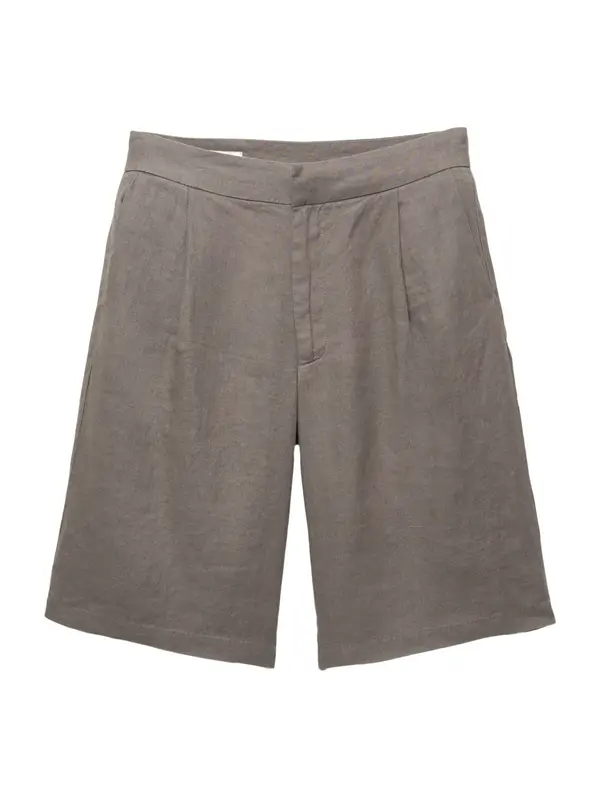 Pull&Bear Pull&Bear Hlače z naborki  barva blata