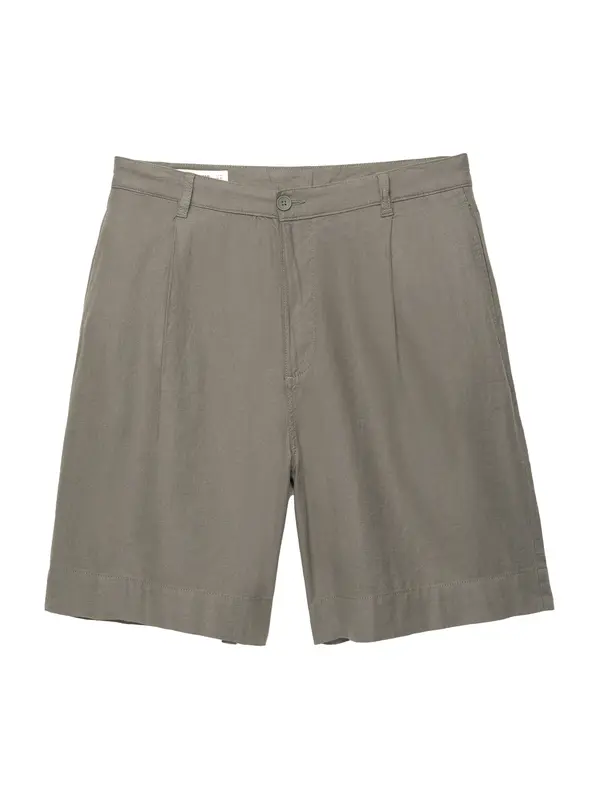 Pull&Bear Pull&Bear Hlače z naborki  kaki