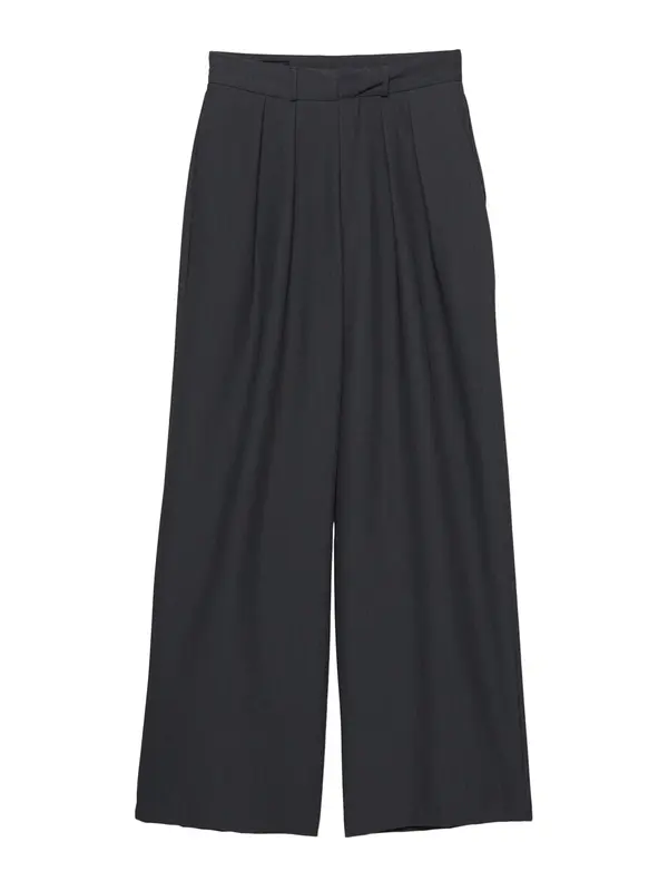 Pull&Bear Pull&Bear Hlače z naborki  temno siva