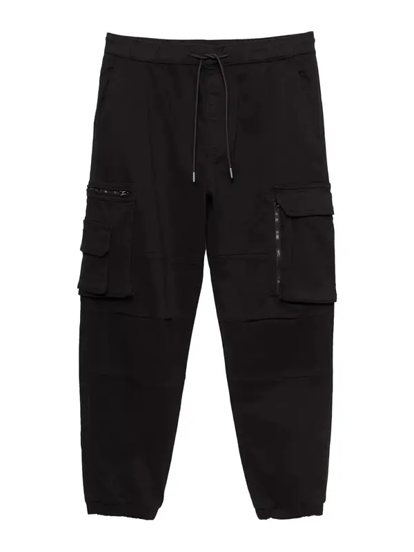 Pull&Bear Pull&Bear Kargo hlače  črna