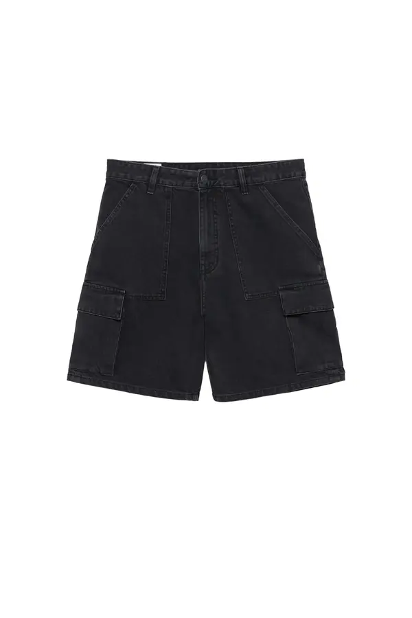 Pull&Bear Pull&Bear Kargo kavbojke  črn denim