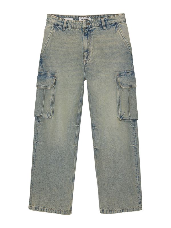 Pull&Bear Pull&Bear Kargo kavbojke  moder denim