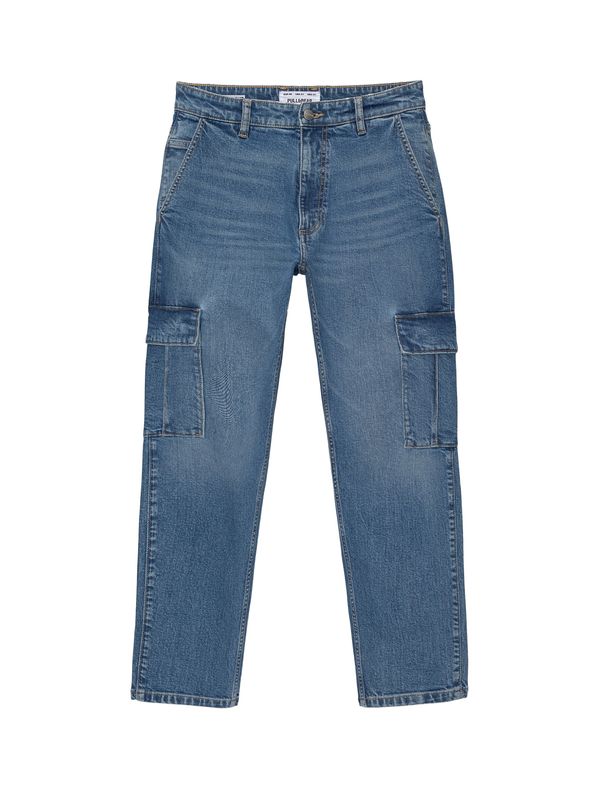 Pull&Bear Pull&Bear Kargo kavbojke  moder denim