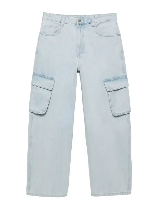 Pull&Bear Pull&Bear Kargo kavbojke  svetlo modra