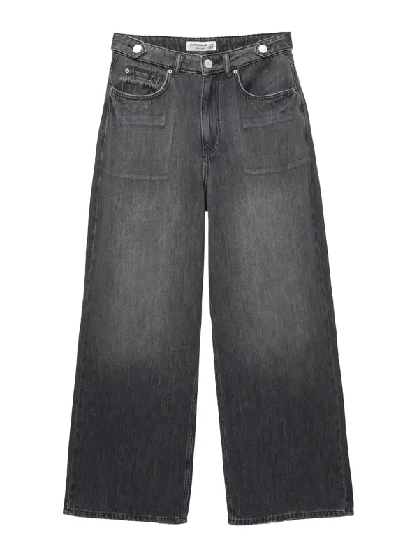 Pull&Bear Pull&Bear Kavbojke  črn denim
