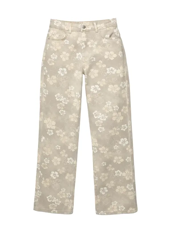 Pull&Bear Pull&Bear Kavbojke  ecru / kaki / bela