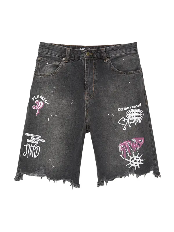 Pull&Bear Pull&Bear Kavbojke  lila / črn denim / bela