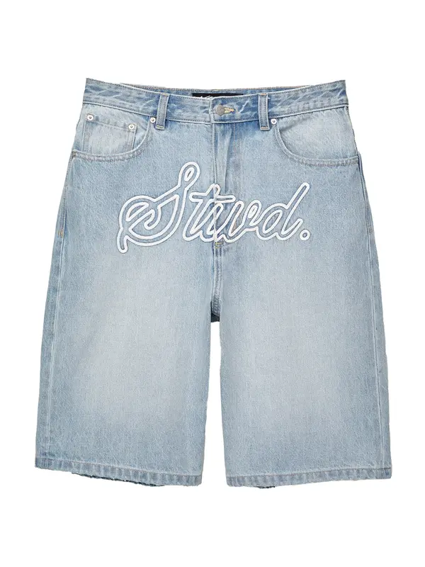 Pull&Bear Pull&Bear Kavbojke  moder denim / bela