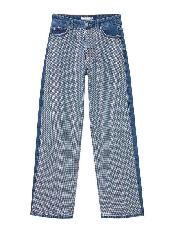 Pull&Bear Pull&Bear Kavbojke  moder denim / transparentna