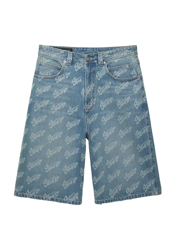 Pull&Bear Pull&Bear Kavbojke 'STWD'  moder denim / bela