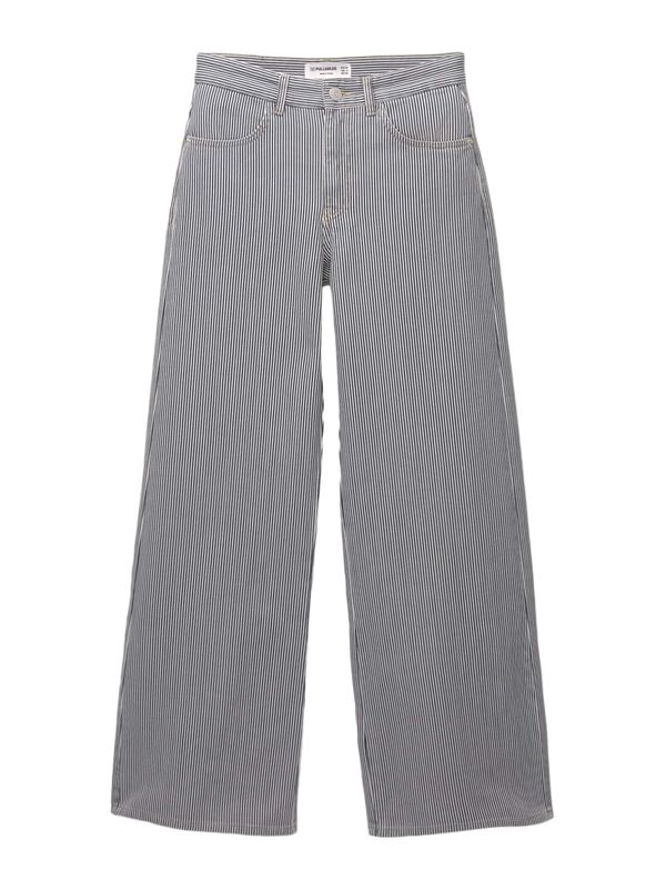 Pull&Bear Pull&Bear Kavbojke  temno modra / bela