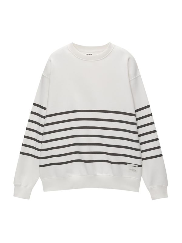 Pull&Bear Pull&Bear Majica  antracit / bela