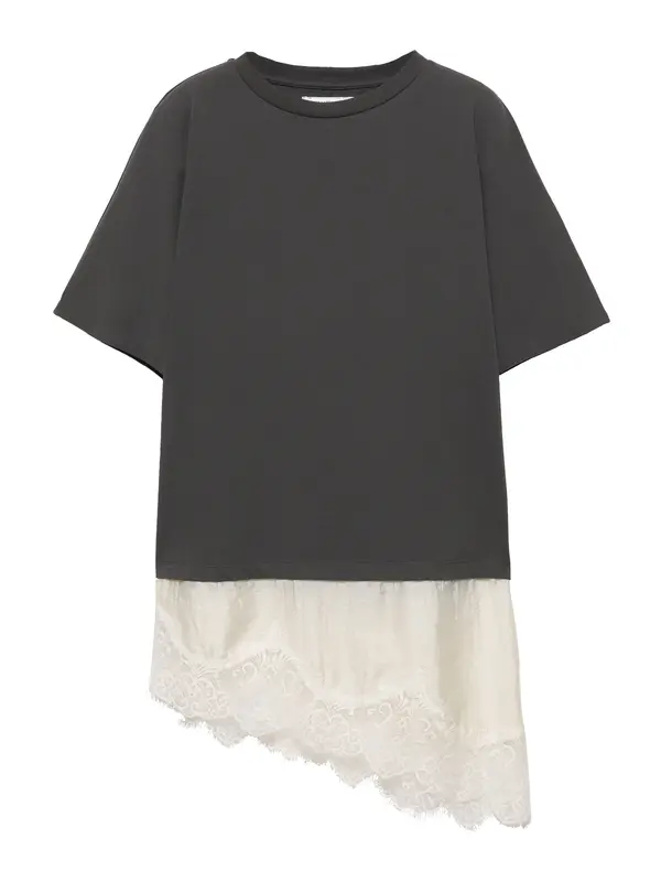 Pull&Bear Pull&Bear Majica  antracit / bela
