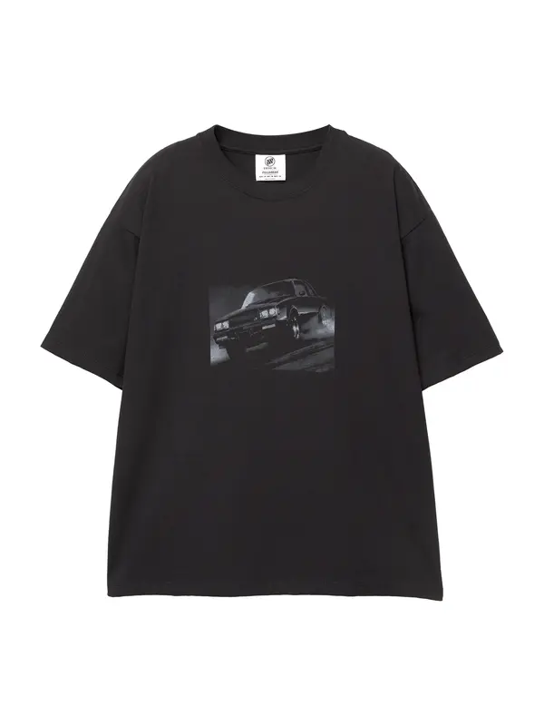 Pull&Bear Pull&Bear Majica  antracit / črna / off-bela