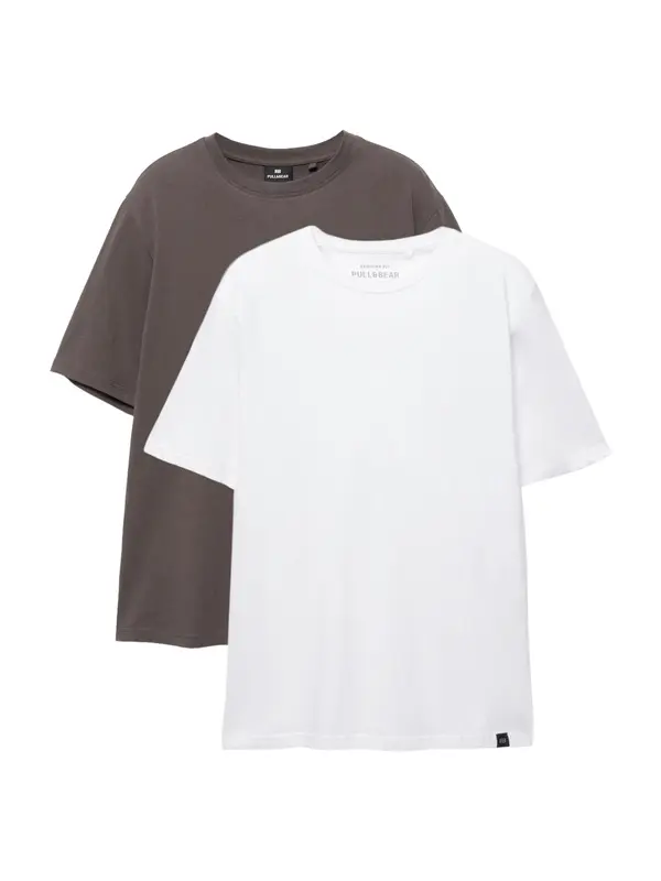 Pull&Bear Pull&Bear Majica  barva blata / bela