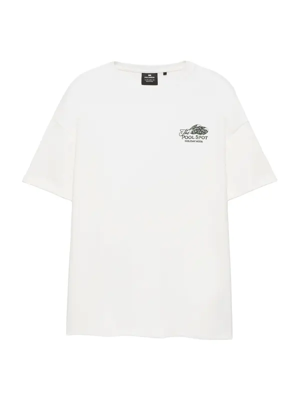 Pull&Bear Pull&Bear Majica  bazaltno siva / zelena / lila / bela