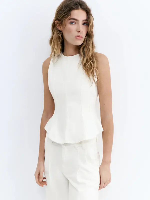 Pull&Bear Pull&Bear Majica  bela